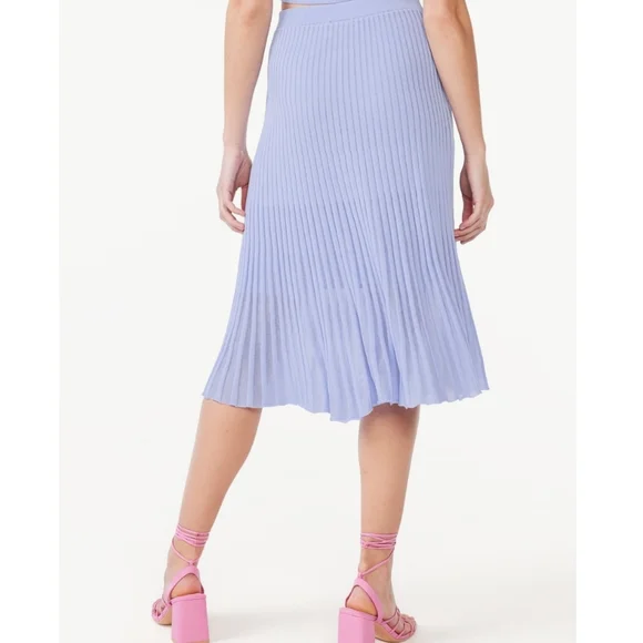 Scoop Women's Stripe Knit Midi Skirt - Picture 4 of 5